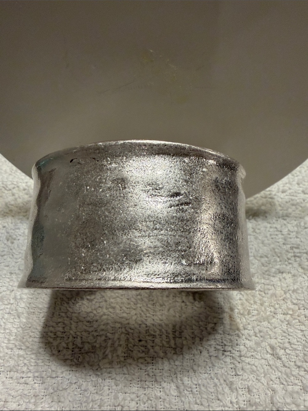 Sterling Silver-Tone Wide Cuff Bracelet - Classic Silver